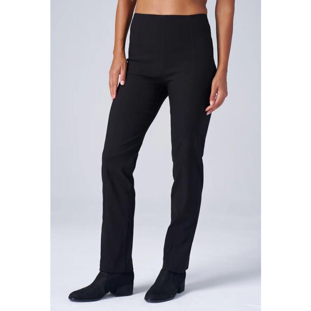 FRANNE GOLDE Womens Magic Pants Straight Leg Size 8 in Black